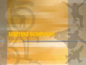 IGRZYSKA OLIMPIJSKIE Flaga olimpijska Poszczeglne kolory symbolizuj kontynenty