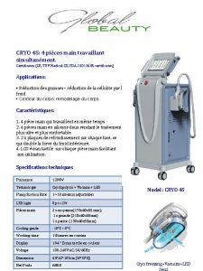 CRYO 4 S 4 pices main travaillant simultanment