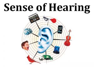 Sense of Hearing SENSES Sensory Receptors detect environmental