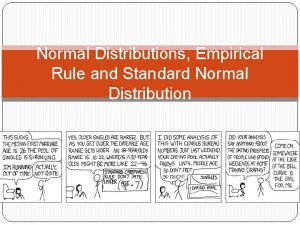 Normal Distributions Empirical Rule and Standard Normal Distribution