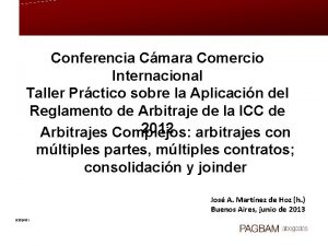 Conferencia Cmara Comercio Internacional Taller Prctico sobre la