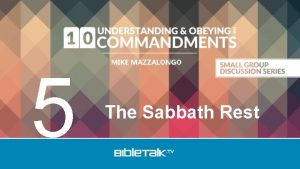 5 MIKE MAZZALONGO The Sabbath Rest By the