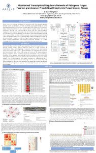 Modularized Transcriptional Regulatory Networks of Pathogenic Fungus Fusarium