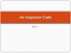 An Inspector Calls Act 1 Analysis An Inspector