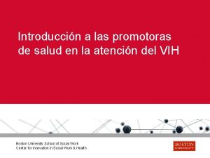 Introduccin a las promotoras de salud en la