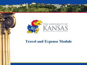 Travel and Expense Module Travel and Expense Module