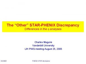 The Other STARPHENIX Discrepancy Differences in the f