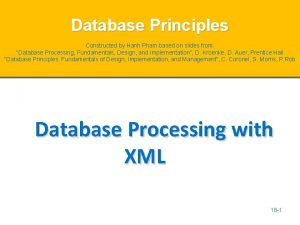 Database Principles Constructed by Hanh Pham based on