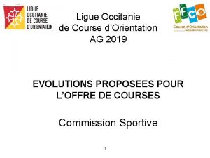 Ligue Occitanie de Course dOrientation AG 2019 EVOLUTIONS