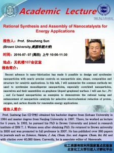 Academic Lecture Rational Synthesis and Assembly of Nanocatalysts