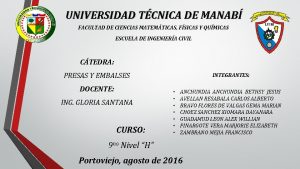 UNIVERSIDAD TCNICA DE MANAB FACULTAD DE CIENCIAS MATEMTICAS