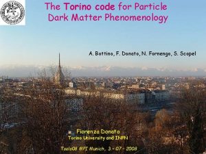 The Torino code for Particle Dark Matter Phenomenology