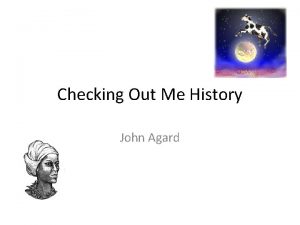 Checking Out Me History John Agard Read the