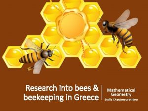 Research into bees beekeeping in Greece Mathematical Geometry