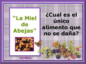 La Miel de Abejas Con Msica Cual es