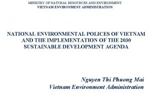 MINISTRY OF NATURAL RESOURCES AND ENVIRONMENT VIETNAM ENVIRONMENT