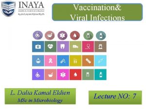 Vaccination Viral Infections L Dalia Kamal Eldien MSc