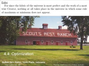 4 4 Optimization Buffalo Bills Ranch North Platte