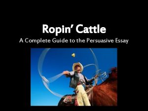 Ropin Cattle A Complete Guide to the Persuasive