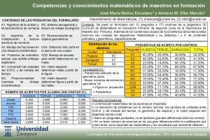 Competencias y conocimientos matemticos de maestros en formacin