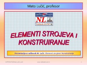 Mato Lui profesor Prezentacija uz udbenik M Lui