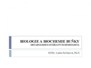 BIOLOGIE A BIOCHEMIE BUKY METABOLISMUS DUSKATCH BIOMOLEKUL RNDr