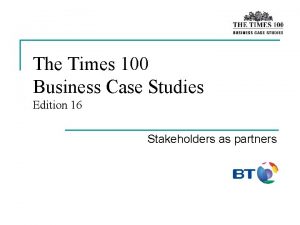 Times 100 business case studies