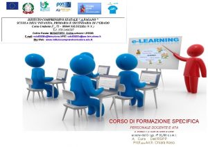 CORSO DI FORMAZIONE SPECIFICA PERSONALE DOCENTE E ATA