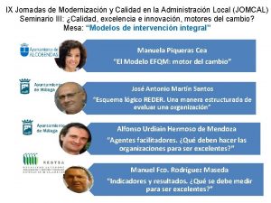 IX Jornadas de Modernizacin y Calidad en la