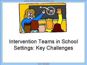 www interventioncentral org Intervention Teams in School Settings