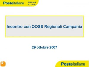 RUR Sud ALT Sud Incontro con OOSS Regionali