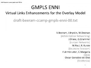 draftbeeramccampgmplsenni00 txt GMPLS ENNI Virtual Links Enhancements for