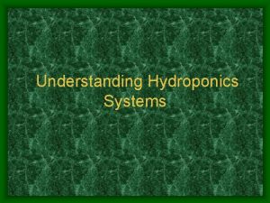 Understanding Hydroponics Systems Next Generation Science Common Core