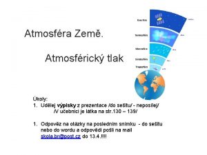 Atmosfra Zem Atmosfrick tlak koly 1 Udlej vpisky