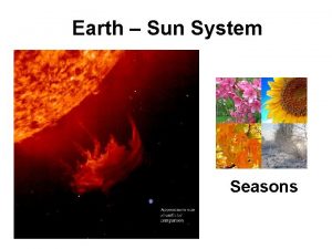 Earth Sun System Seasons Earth Sun Relationship A