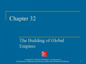 Chapter 32 The Building of Global Empires Copyright