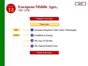 European Middle Ages CHAPTER 13 500 1200 Chapter