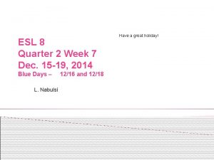 ESL 8 Quarter 2 Week 7 Dec 15