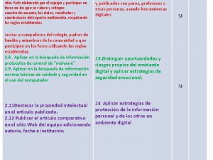 sitio Web elaborado por el equipo y participar