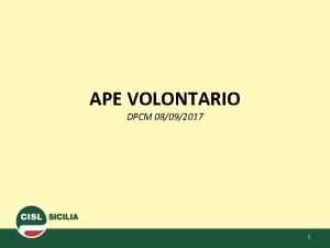 APE VOLONTARIO DPCM 08092017 1 APE VOLONTARIO Decreto