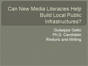 Can New Media Literacies Help Build Local Public