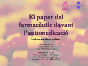 El paper del farmacutic davant lautomedicaci Estades en