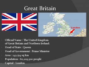 Great Britain Official Name The United Kingdom of
