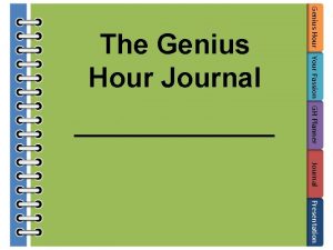 Genius Hour Your Passion GH Planner The Genius