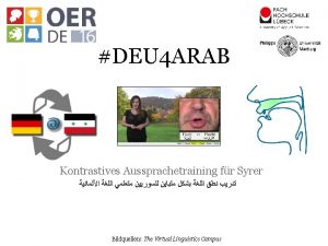 DEU 4 ARAB Kontrastives Aussprachetraining fr Syrer Bildquellen