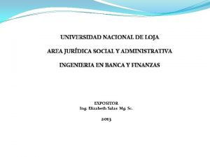 UNIVERSIDAD NACIONAL DE LOJA AREA JURDICA SOCIAL Y