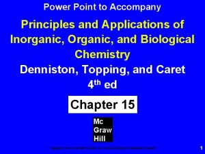 Power Point to Accompany Principles and Applications of