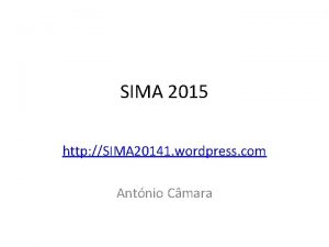 SIMA 2015 http SIMA 20141 wordpress com Antnio