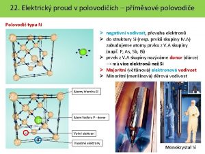 22 Elektrick proud v polovodich pmsov polovodie Polovodi