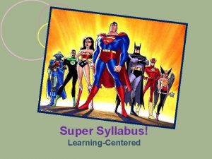 Super Syllabus LearningCentered Prepare Students Frame Courses Contact